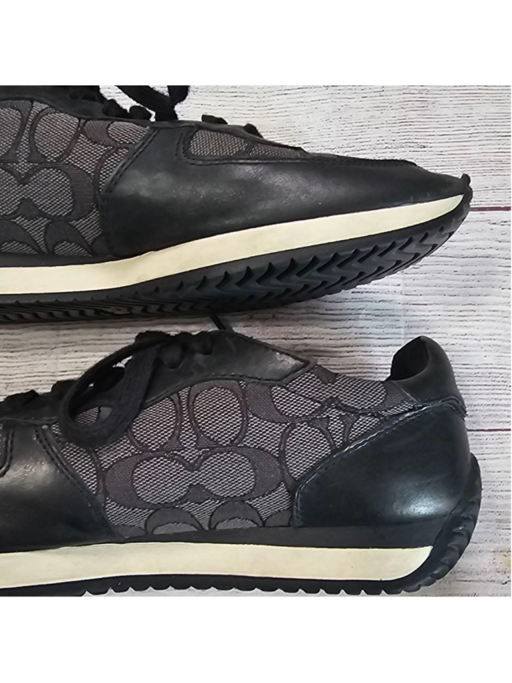 Coach sz 9.5 Farah Logo tennis sneakers - Picture 8 of 12